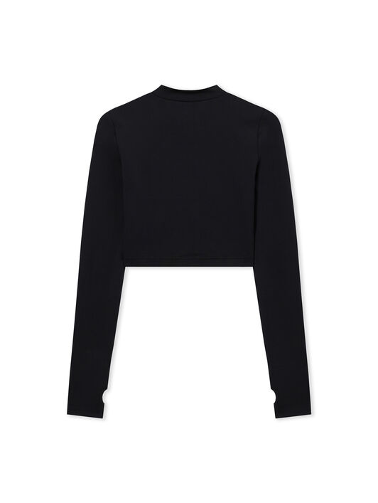 LAB L/AB Cropped Mockneck Top Black Night LABF2639B00063T