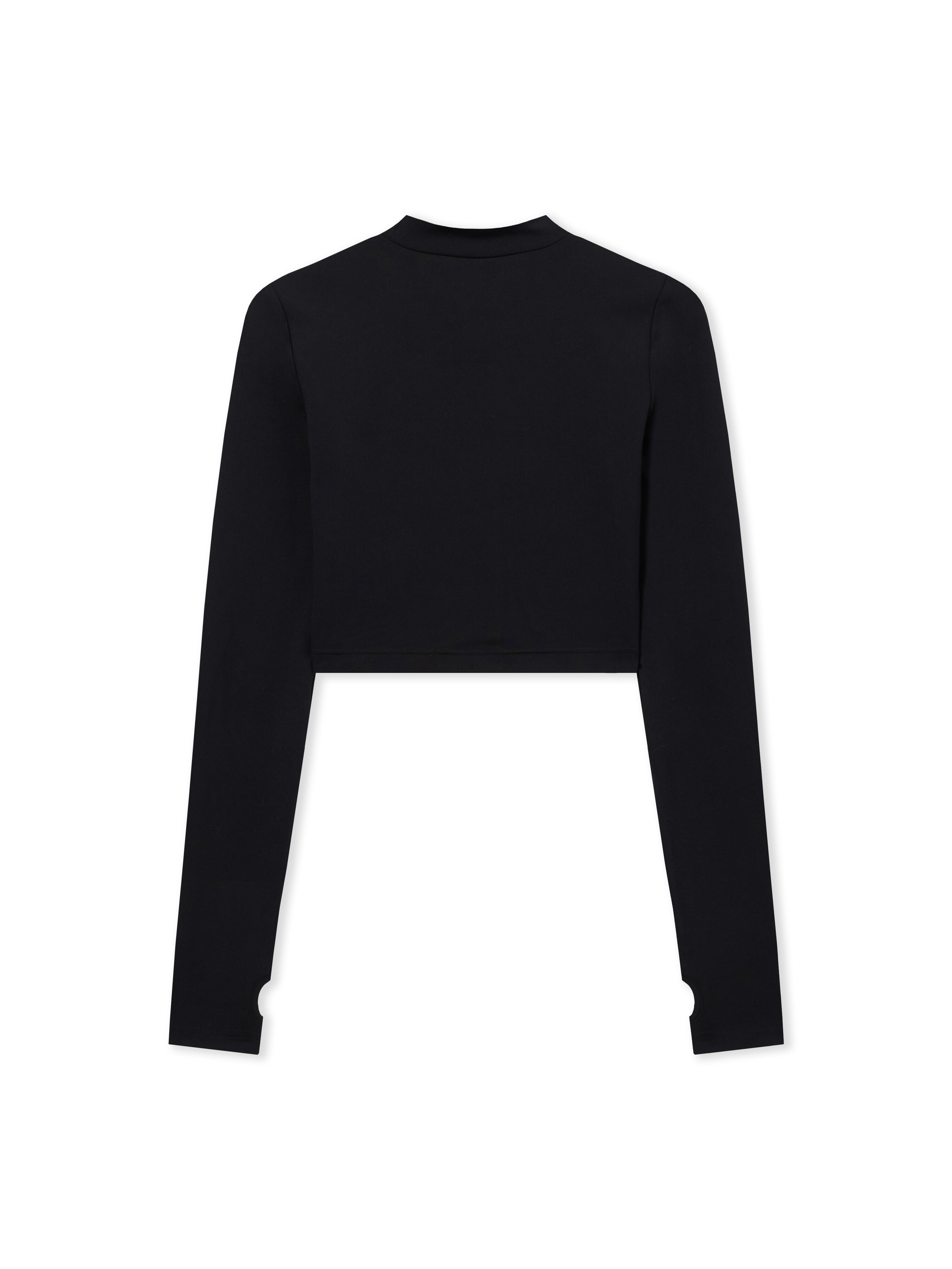 LAB L/AB Cropped Mockneck Top Black Night LABF2639B00063T