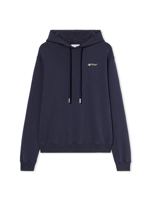 Ink Arrow Regular Logo Hoodie OFF WHITE Ink Arrow Regular Logo Hoodie DARK SAPPHIRE-DOUBLE CREAM OWBB035F25FLE002