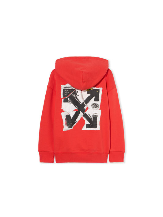 Arrow Collage Logo Hoodie OFF WHITE Arrow Collage Logo Hoodie RED - WHITE OBBB001F25FLE003