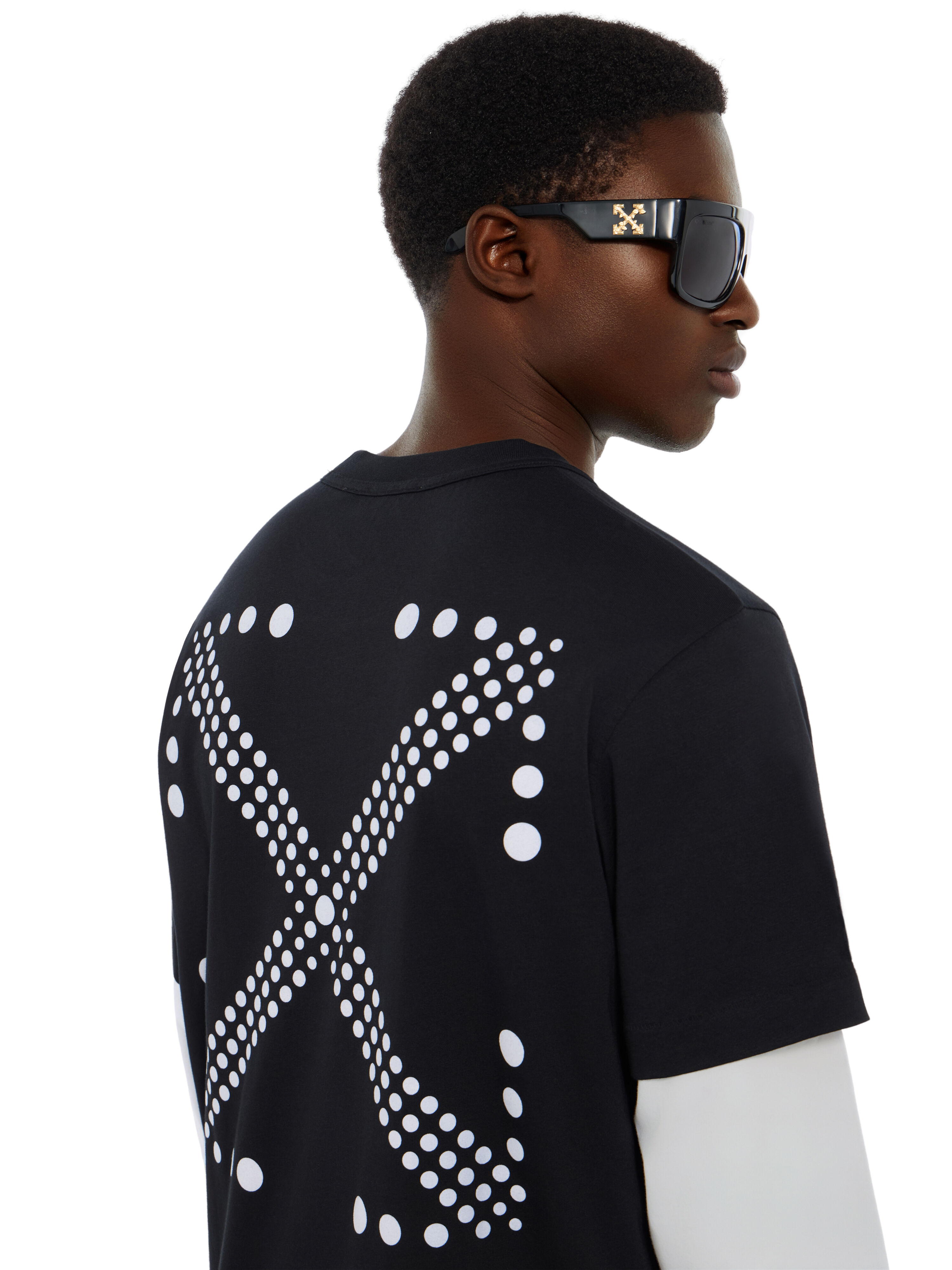 Dotted Arrow Double Sleeve Regular Long Sleeve T-Shirt OFF WHITE Dotted Arrow Double Sleeve Regular Long Sleeve T-Shirt BLACK 44MAB09RG26J002