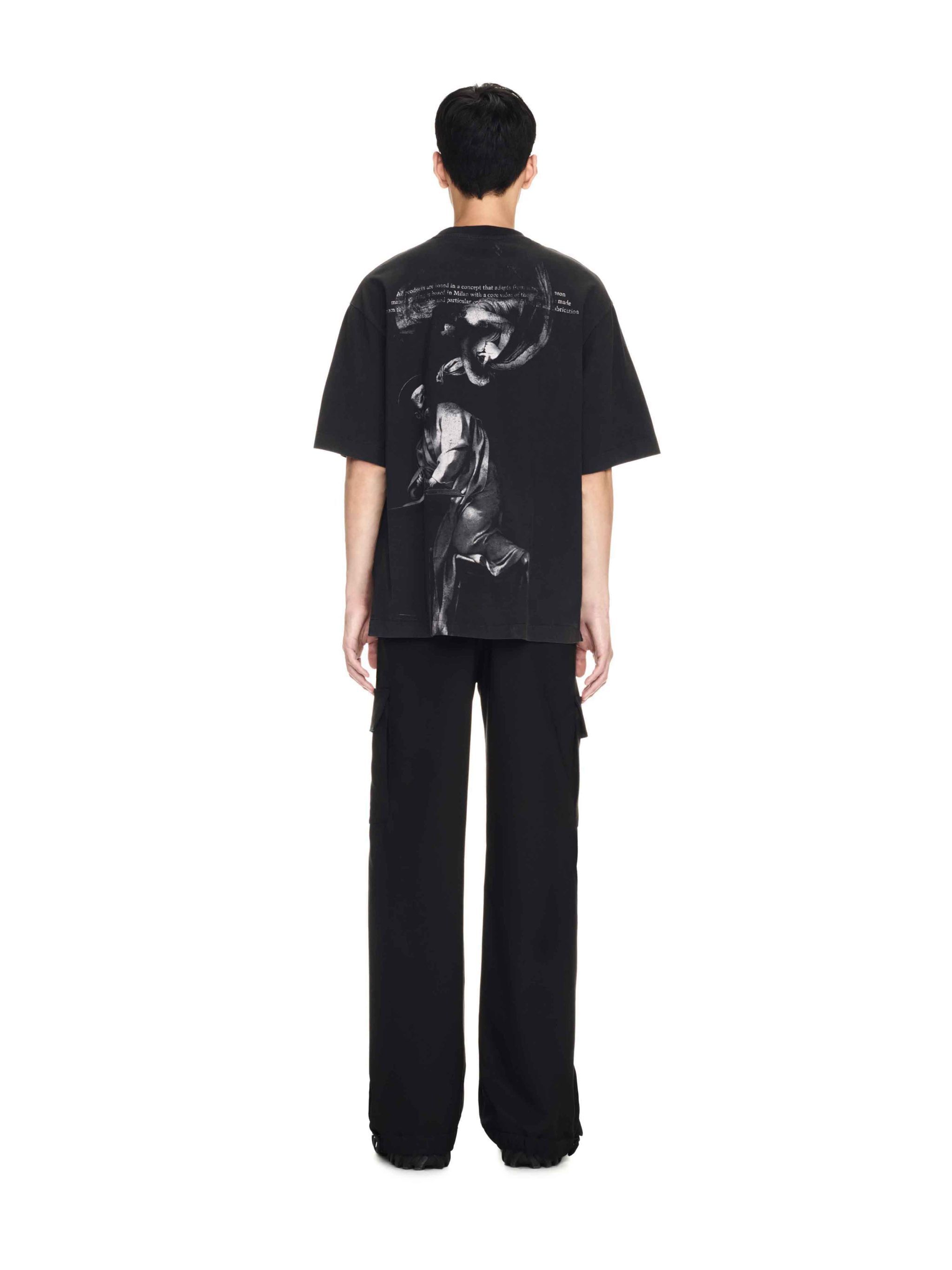 OFF WHITE BW S.MATTHEW SKATE S/S TEE BLACK OMAA120C99JER006