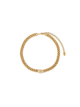 OFF WHITE Round Arrow Necklace GOLD - WHITE OWOB13UF25MET001