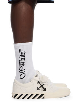 OFF WHITE Vulcanized Undercut Sneakers WHITE - BLACK OMIA2A2F25FAB001