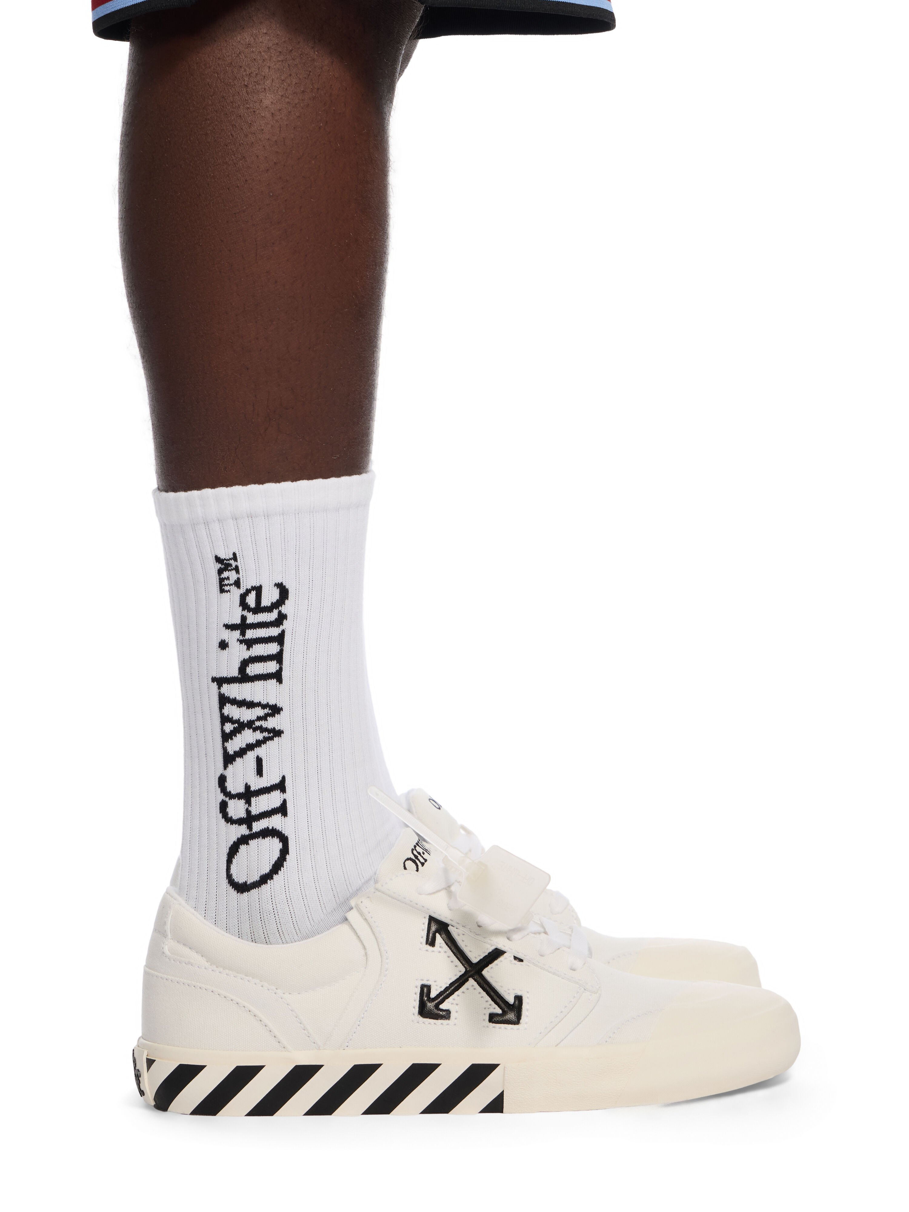 OFF WHITE Vulcanized Undercut Sneakers WHITE - BLACK OMIA2A2F25FAB001