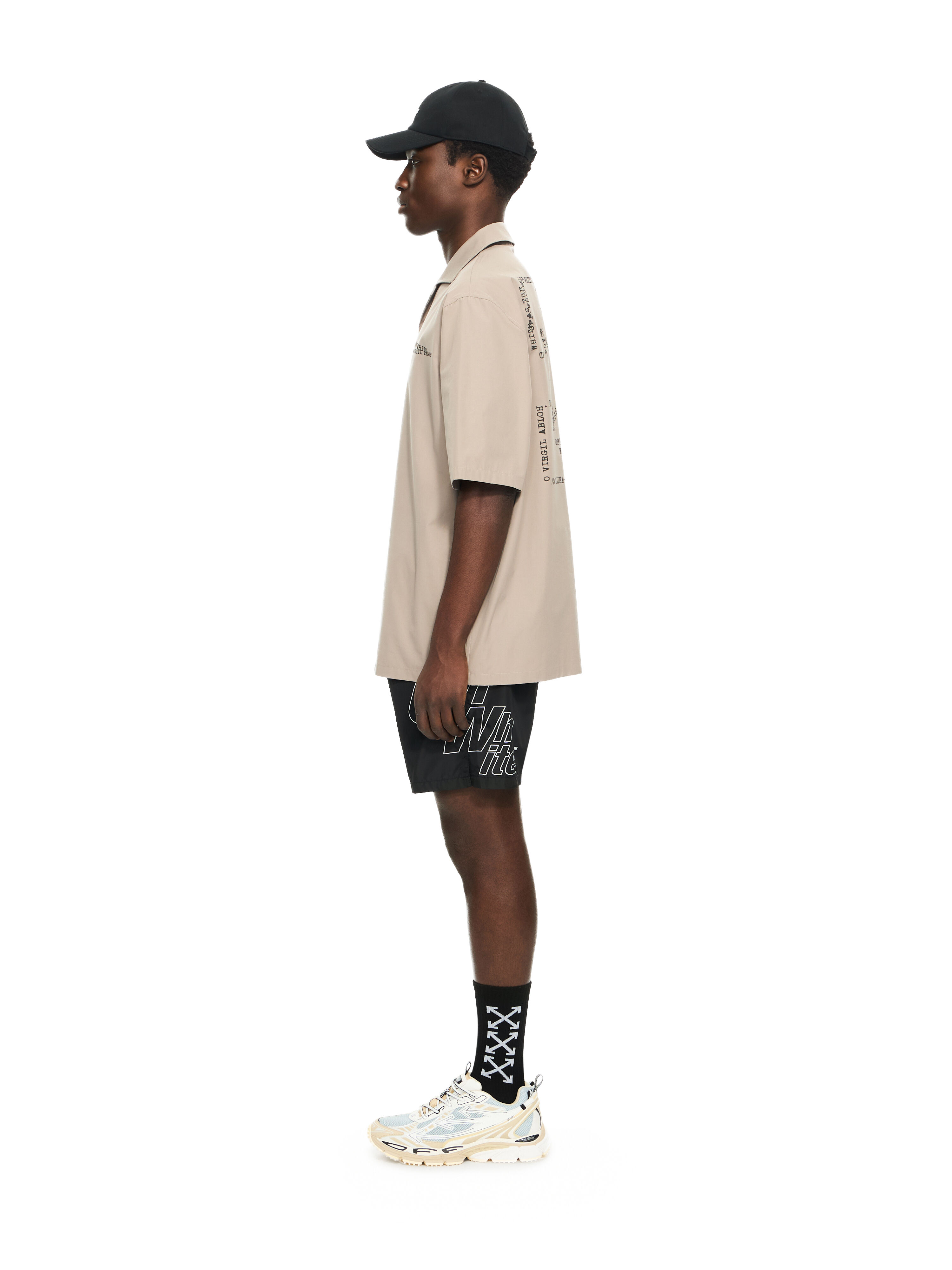 OFF WHITE Outline Arrow Surfer Swimshorts  OMFD013F25FAB001