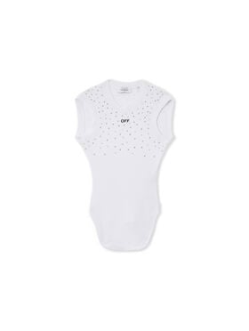 OFF WHITE OW X Swarovski Ribbed Kat Top WHITE 2AD26XS26JER002