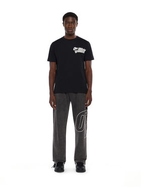 OFF WHITE Cupid Tape Slim T-Shirt BLACK OMAA027F25JER00B