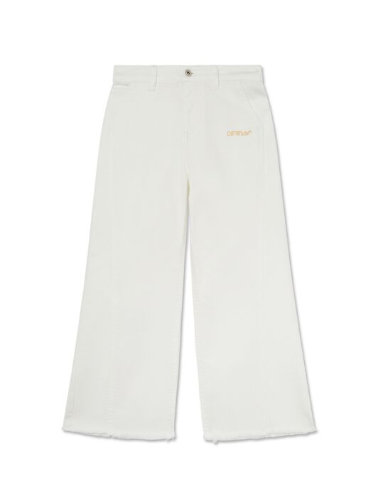 OFF WHITE Diagonal Bookish Jeans WEISS OGYB002S25DEN001