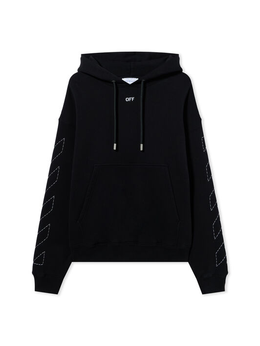 OFF WHITE STITCH ARR SKATE HOODIE  OMBB085C99FLE014