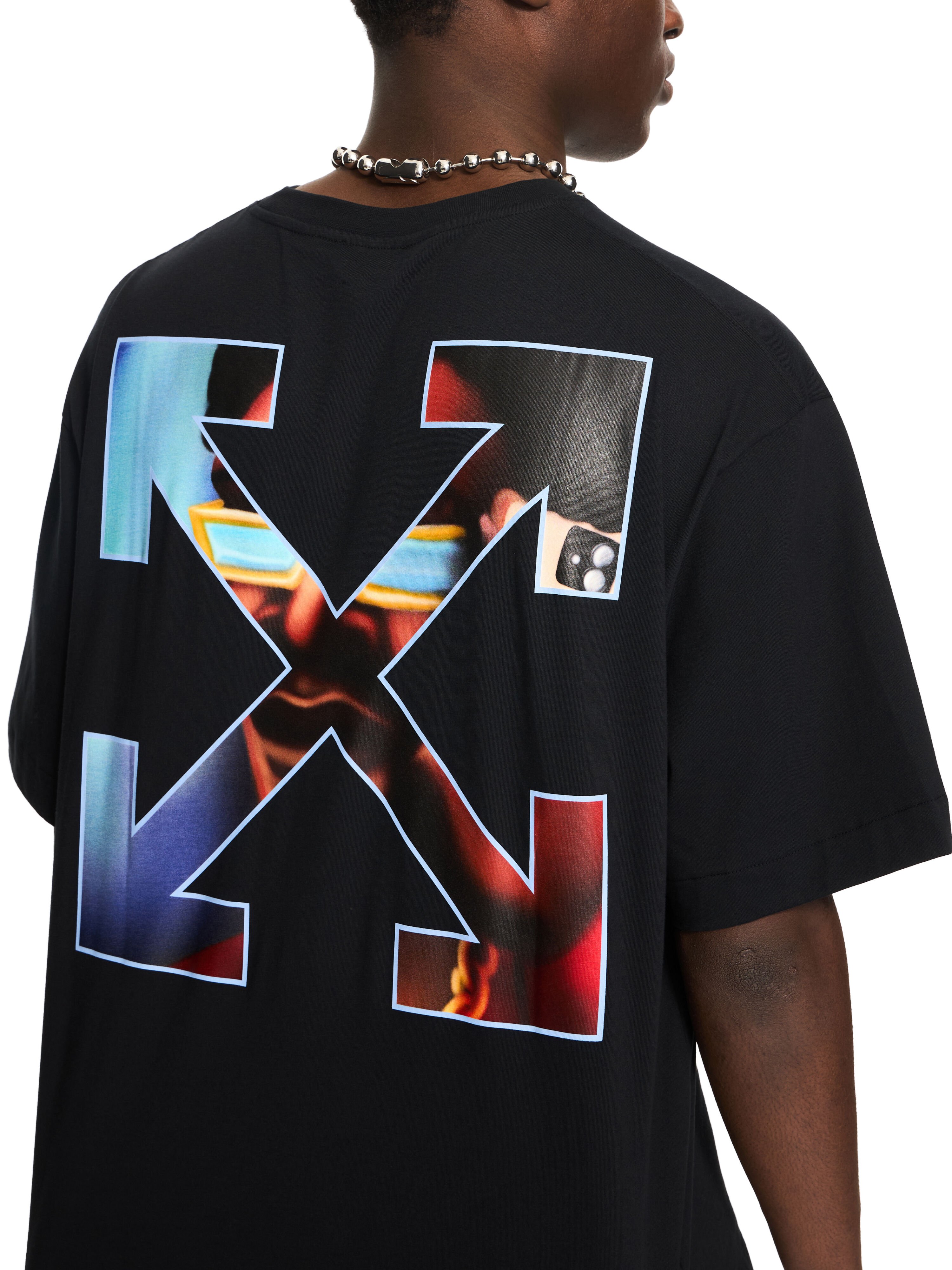 OFF WHITE Barber Arrow Skate T-Shirt BLACK-SERENITY 44MAA120G5J00A