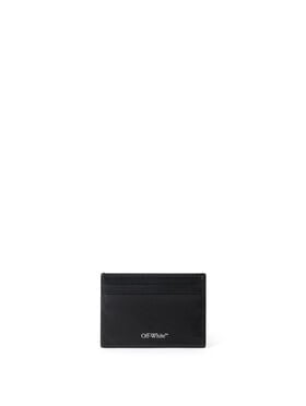 OFF WHITE Diagonal Leather Card Case BLACK - WHITE DEGRADE OWND04DF25LEA002