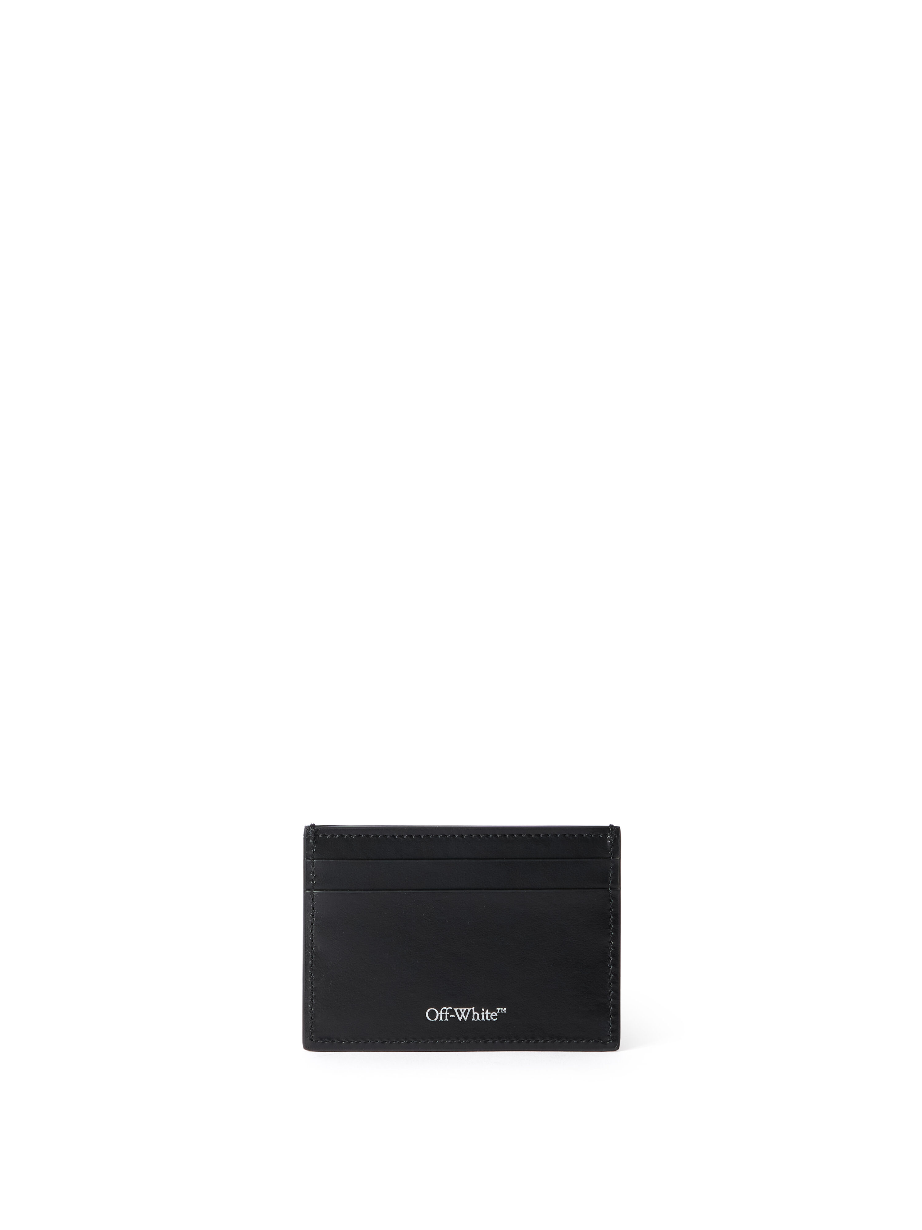 OFF WHITE Diagonal Leather Card Case BLACK - WHITE DEGRADE OWND04DF25LEA002