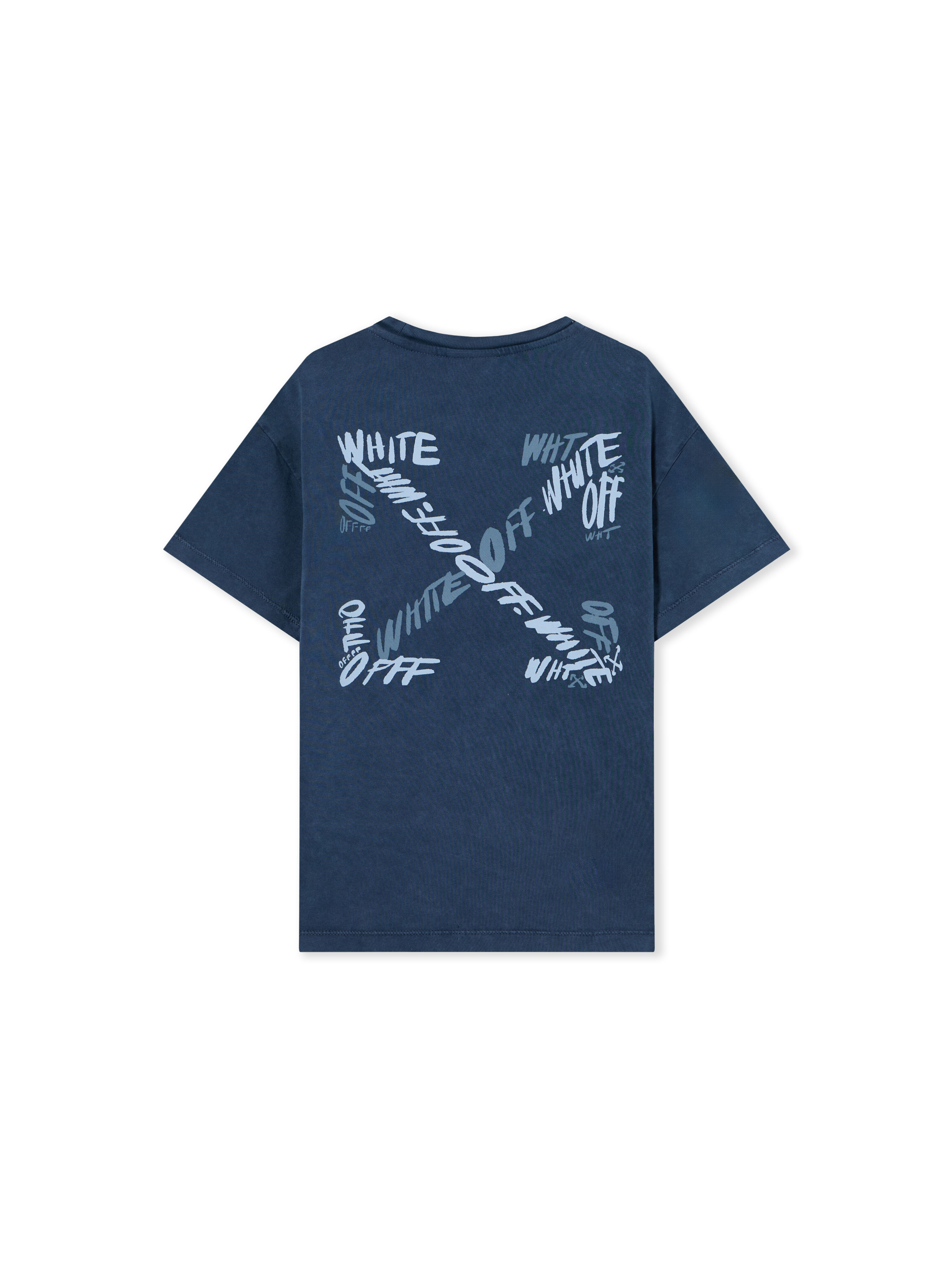 OFF WHITE Arrow Writings T-Shirt BLUE NIGHTS 44BAA002F26J00D