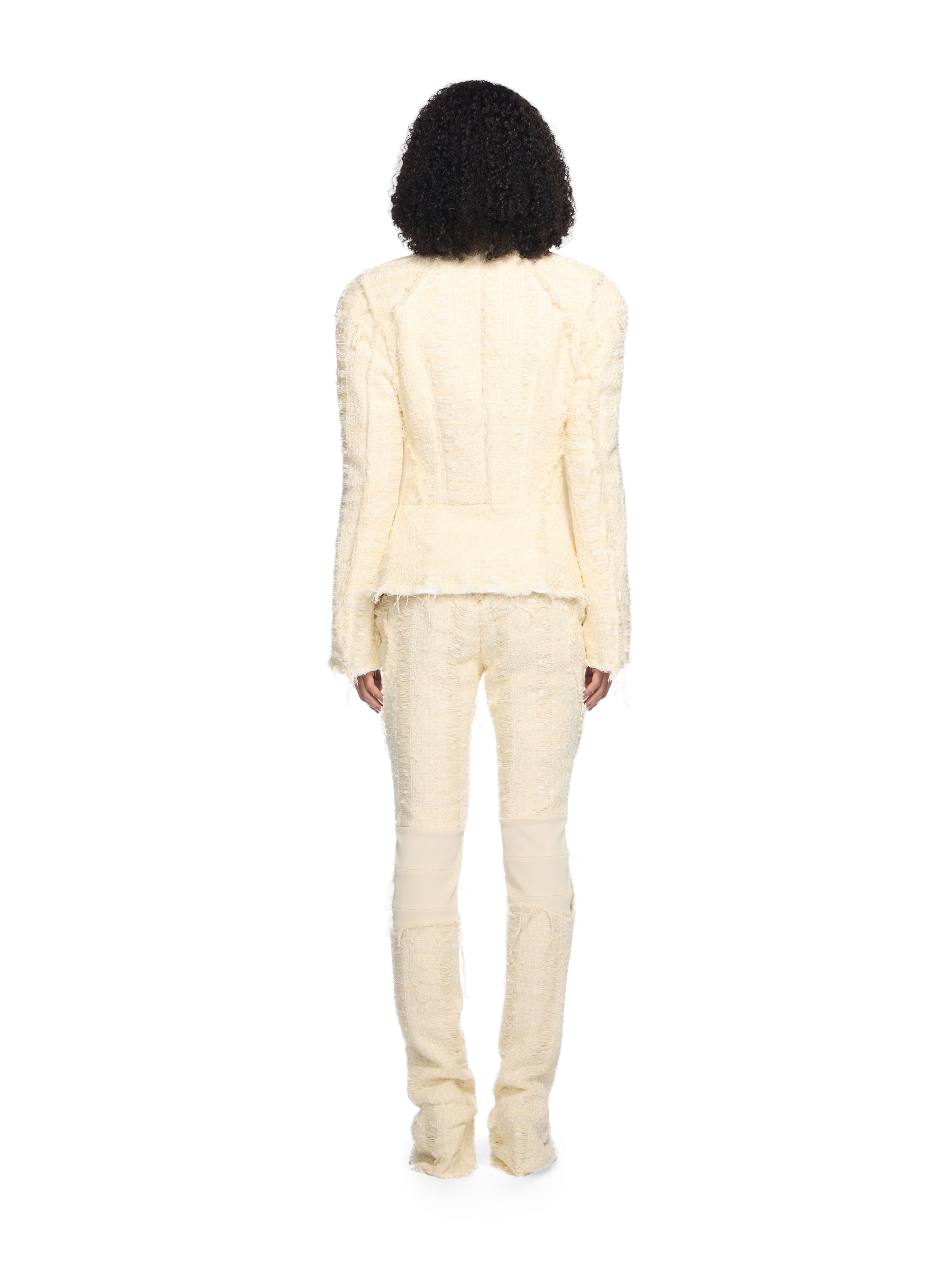 Tweed Peplum Jacket in WHITE - WHITE for Women | Off-White™