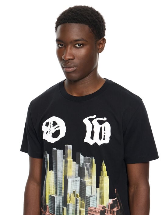 OFF WHITE Palace OW Slim T-shirt BLACK 44MAA027Z26J002