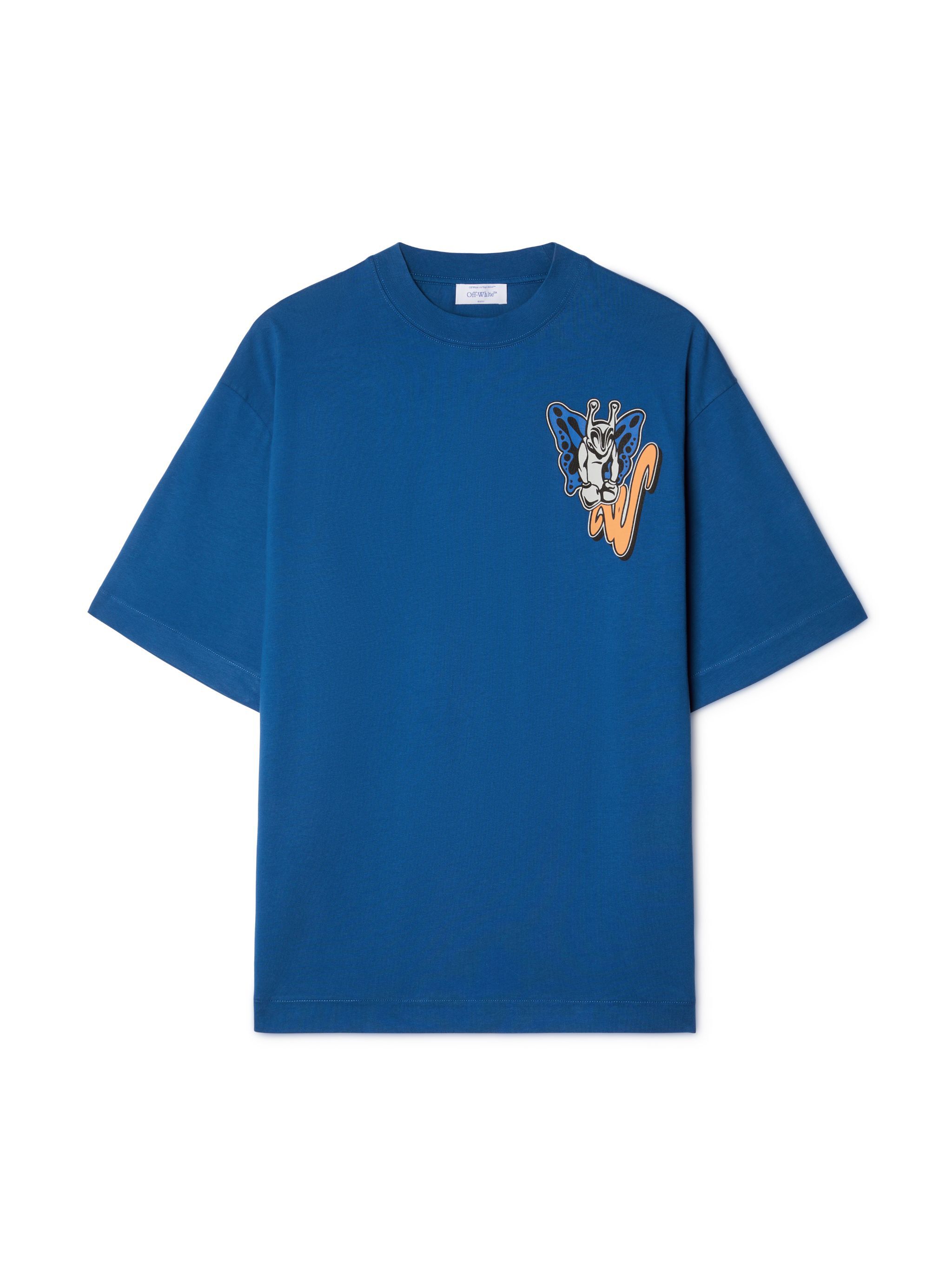 OFF WHITE Gang Skate S/S Tee BLUE OMAA120F24JER00C
