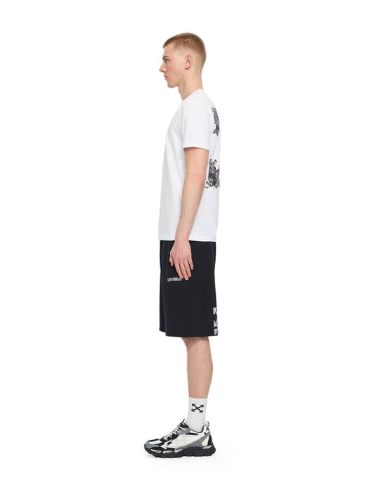 OFF WHITE Heraldic Arrow Skate Sweatshort BLACK 44MCI013S26F001