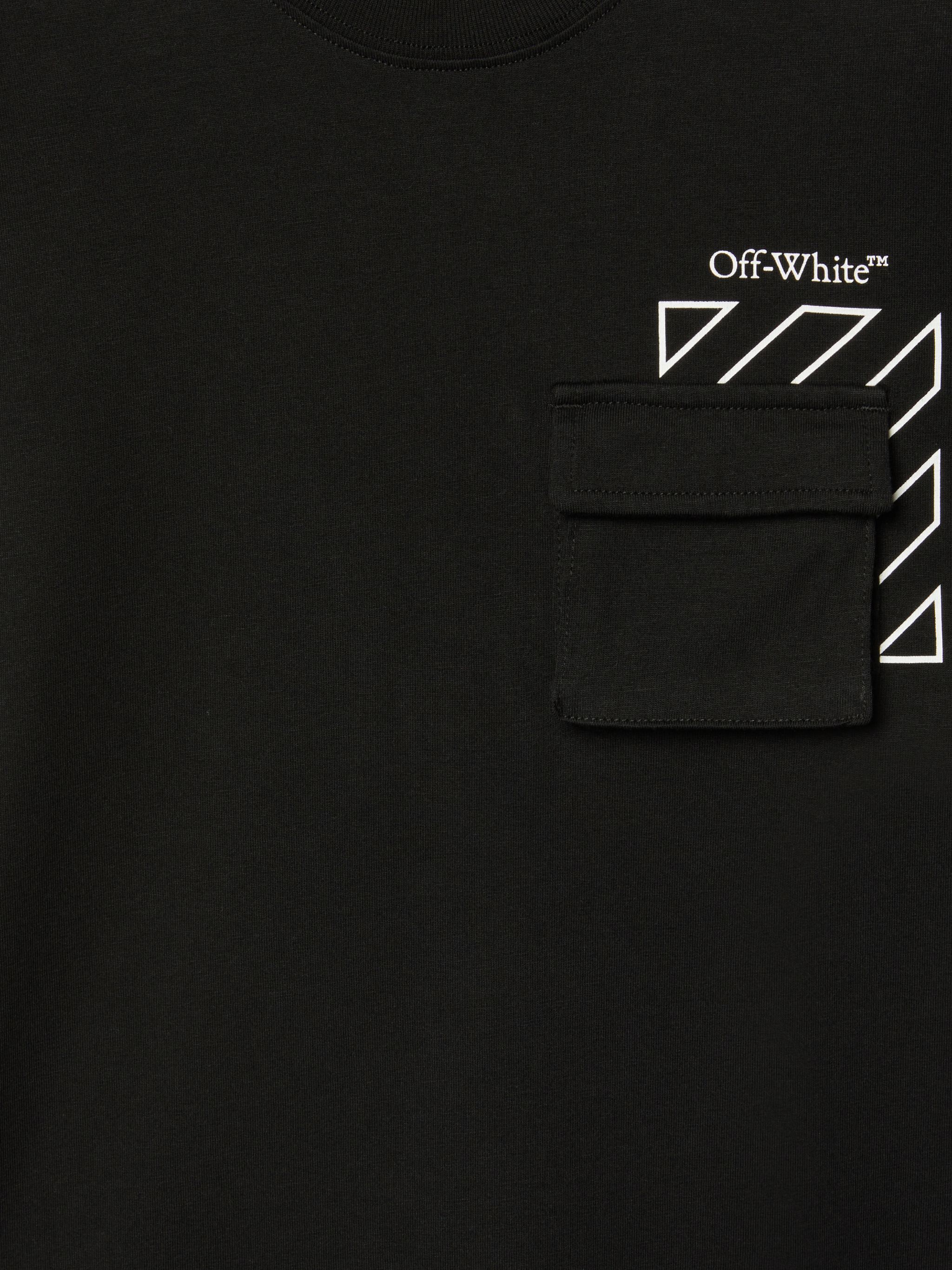 OFF WHITE Cargo T-Shirt BLACK OBAA016S25JER001