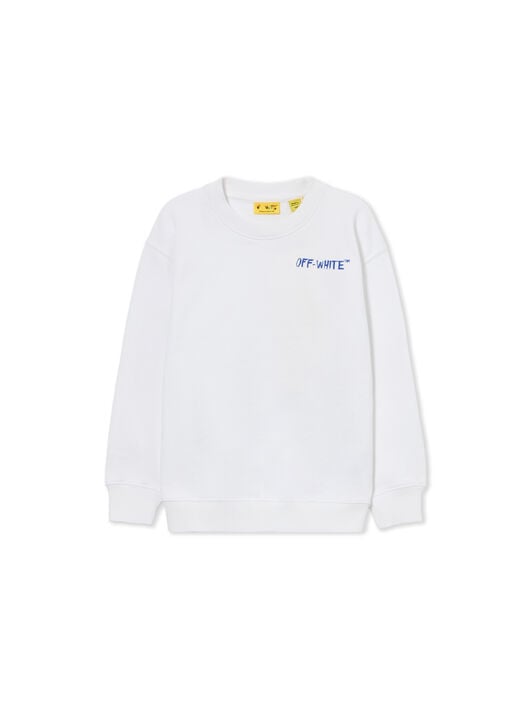 OFF WHITE Arrow Sketch Crewneck WHITE 44BBA001S26F004