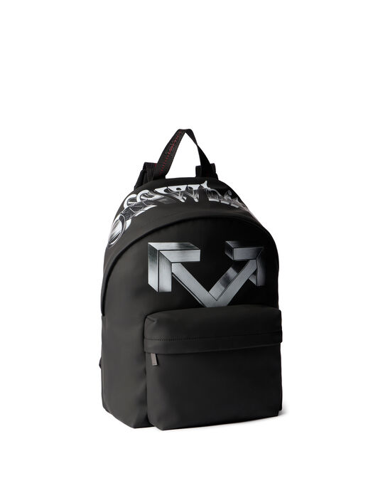 OFF WHITE Heritage Backpack Rubber 3D BLACK - SILVER OMNB123F25FAB005