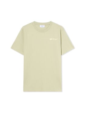 OFF WHITE Ink Arrow Slim Logo Tee ALFAALFA - DOUBLE CREAM OMAA027F25JER007