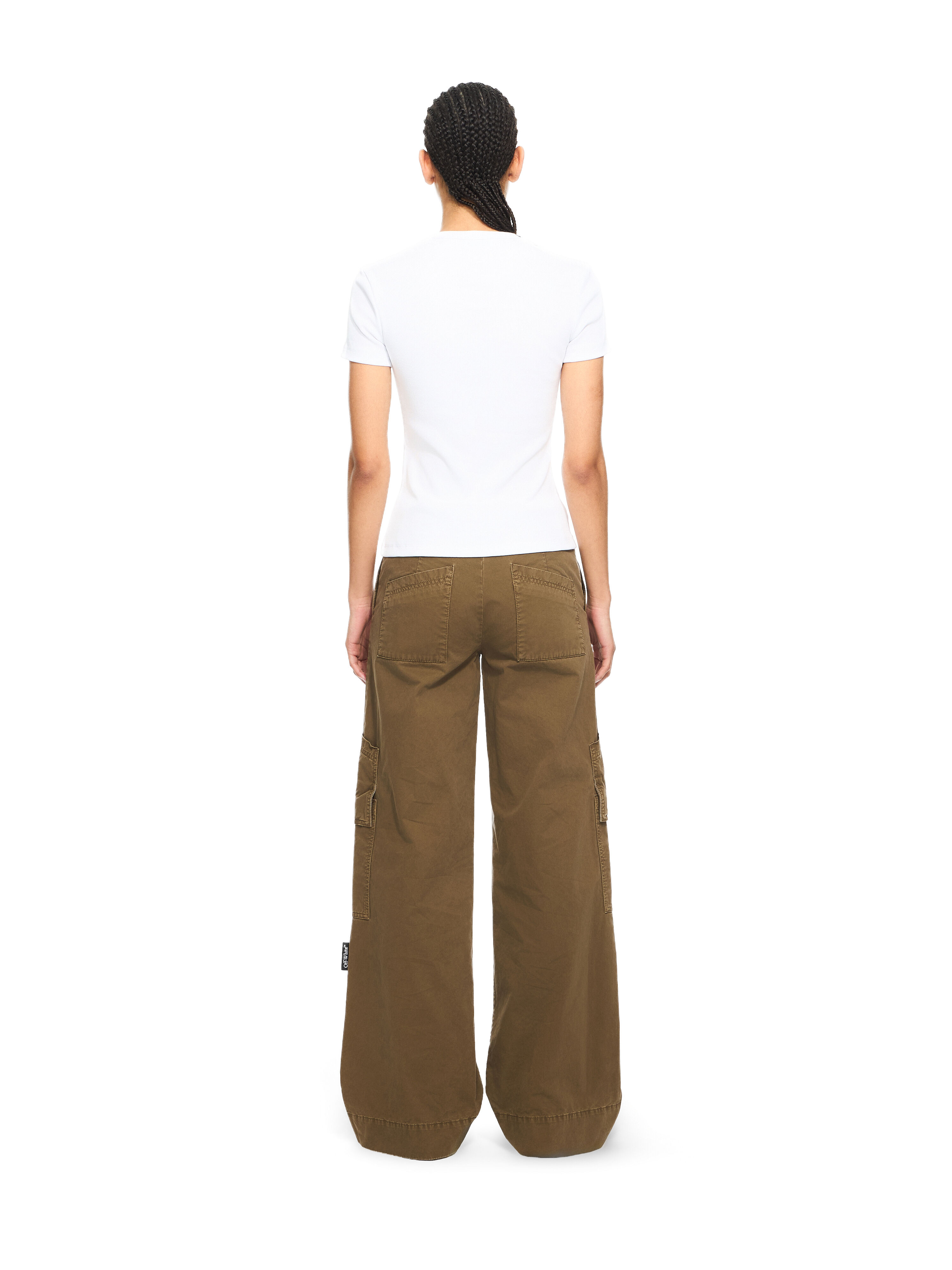 OFF WHITE Off Stamp Ribbed Basic T-Shirt White-Black 2AA065C99JER005