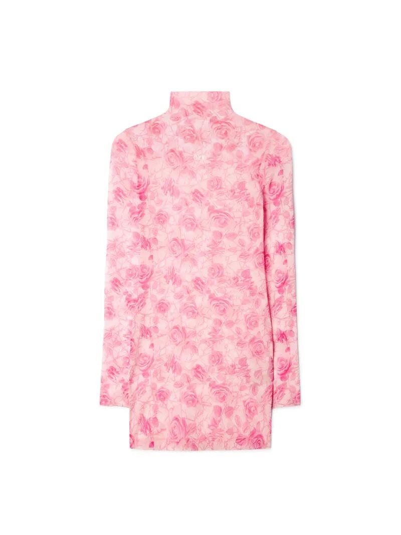 OFF WHITE Mini Abito Rosa Con Logo Off E Rose  OWDB540S25JER001