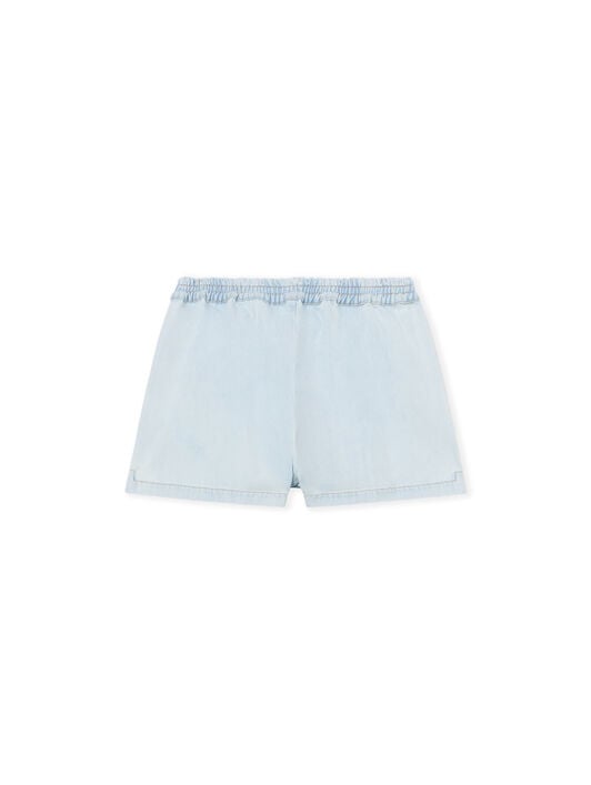 Denim Pajama Shorts OFF WHITE Denim Pajama Shorts LIGHT BLUE-WHITE OWYC01BF25DEN002