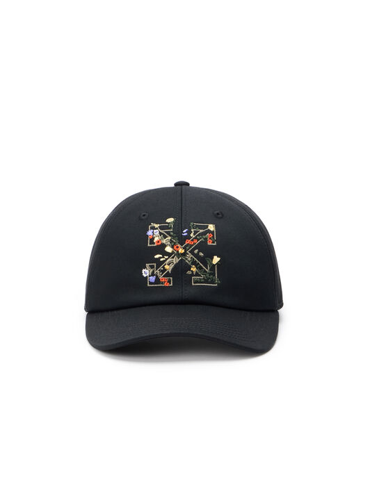 OFF WHITE Arrow Floral Baseball Cap BLACK - MULTICOLOR OWLA018F25FAB008