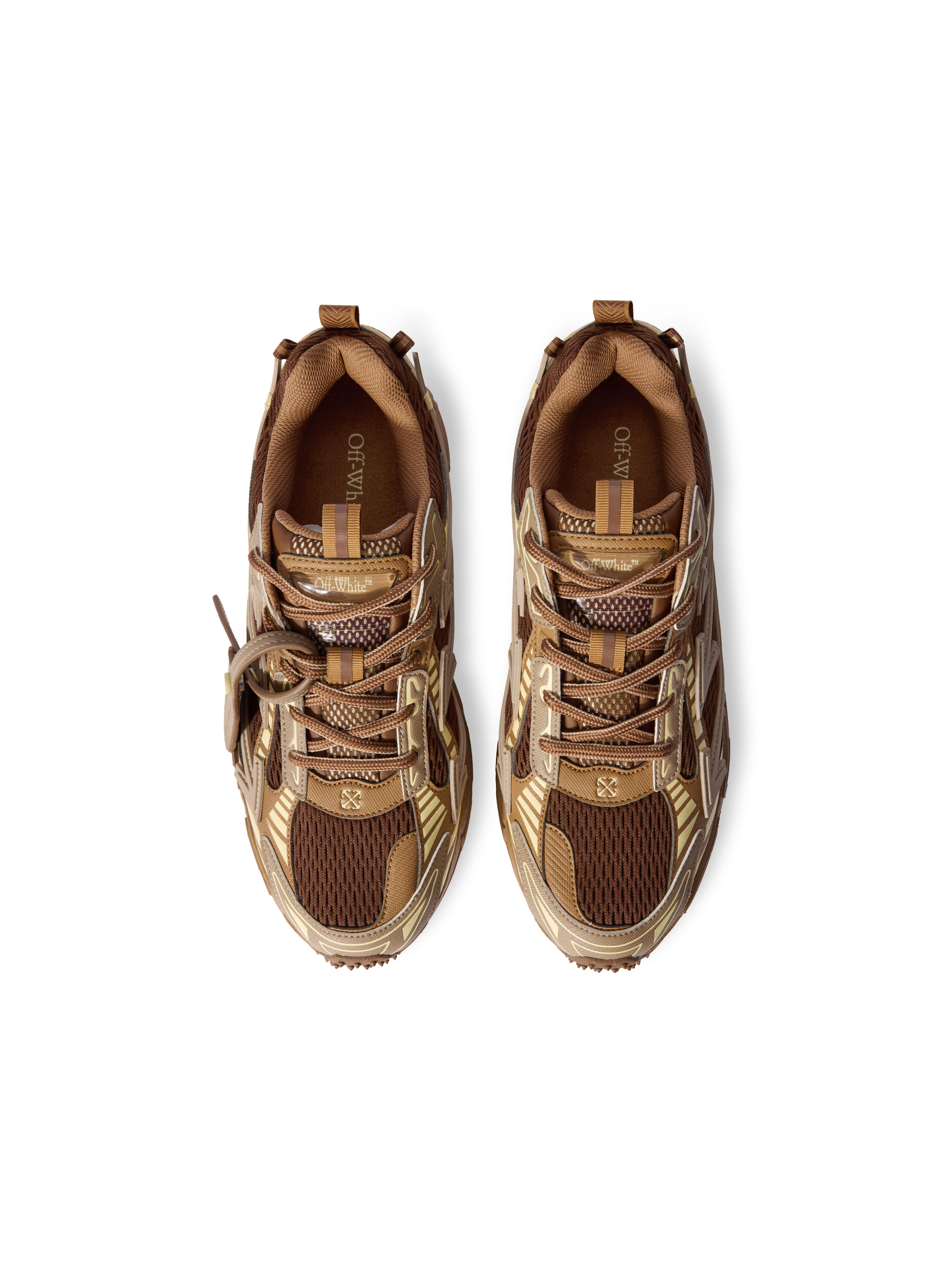 OFF WHITE Be Right Back Sneakers DARK BROWN - CREAM OMIA295F25FAB001