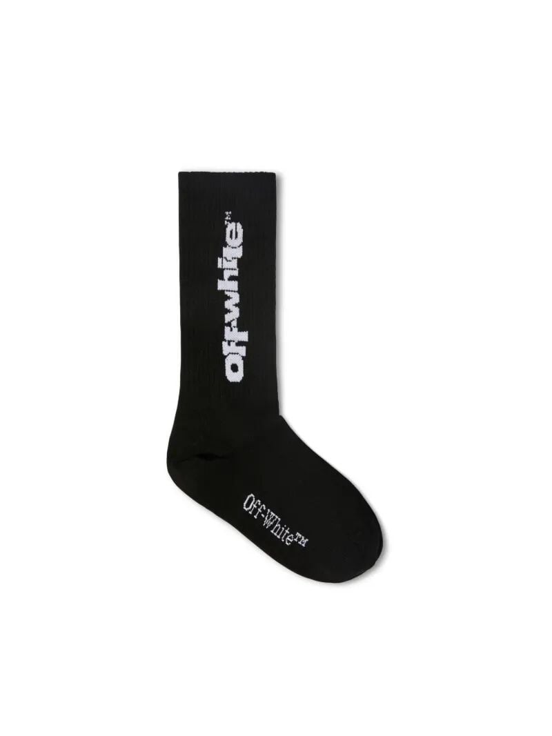 OFF WHITE Type Logo Long Socks BLACK OBRA003S25KNI002