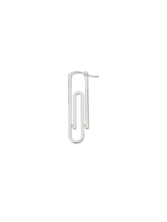 OFF WHITE Paperclip Mono Earring SILVER - SILVER OMOD11XS26MET001