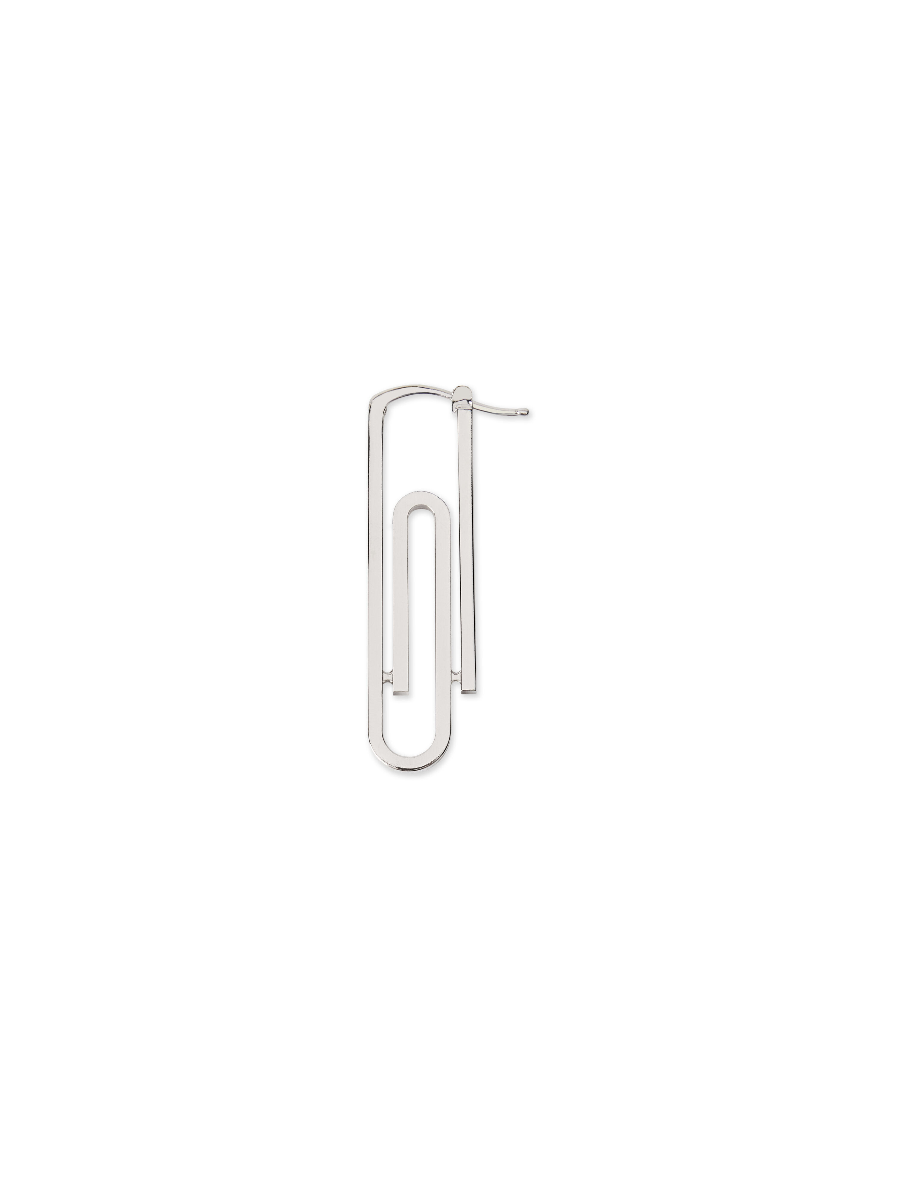 OFF WHITE Paperclip Mono Earring SILVER - SILVER OMOD11XS26MET001