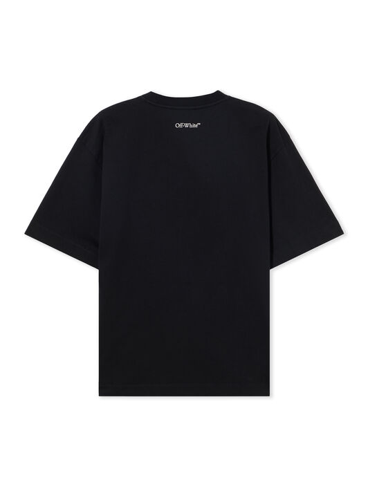 OFF WHITE Fresco Oval Skate  T-Shirt BLACK - WHITE OMAA120S25JER002