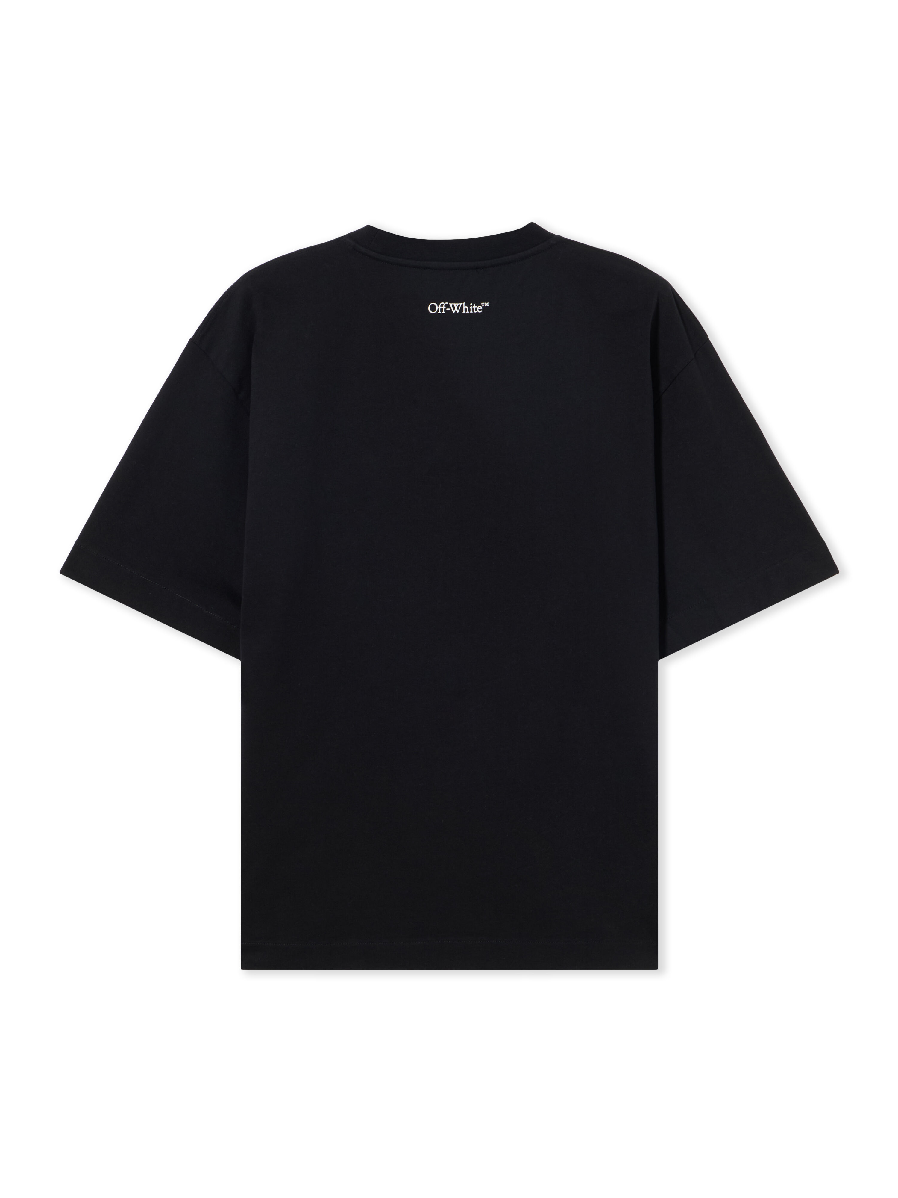 OFF WHITE Fresco Oval Skate  T-Shirt BLACK - WHITE OMAA120S25JER002