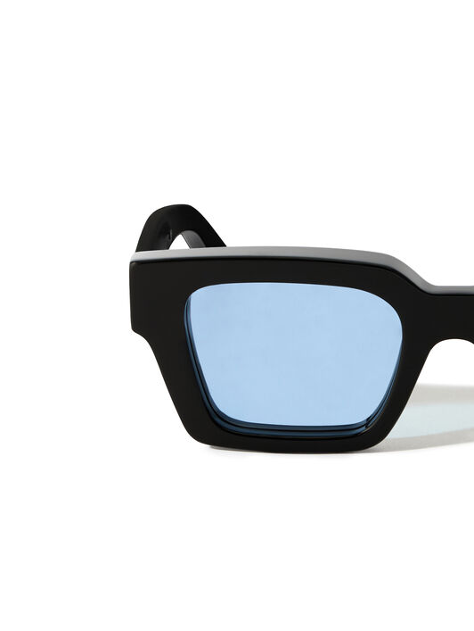 OFF WHITE Virgil  M Light Blue Lens Sunglasses Shiny Black OW1022103750