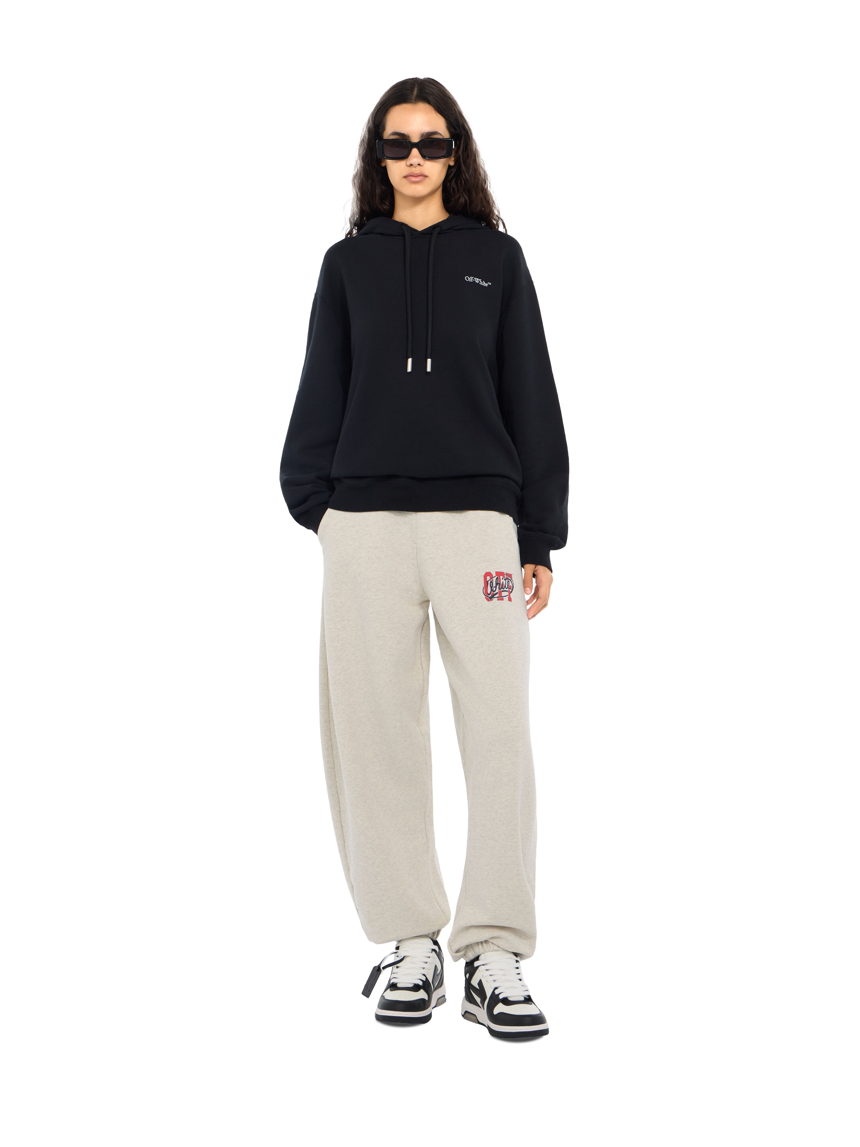 OFF WHITE Off College Balloon Sweatpants Grey Melange High Risk Red 2FH00495B