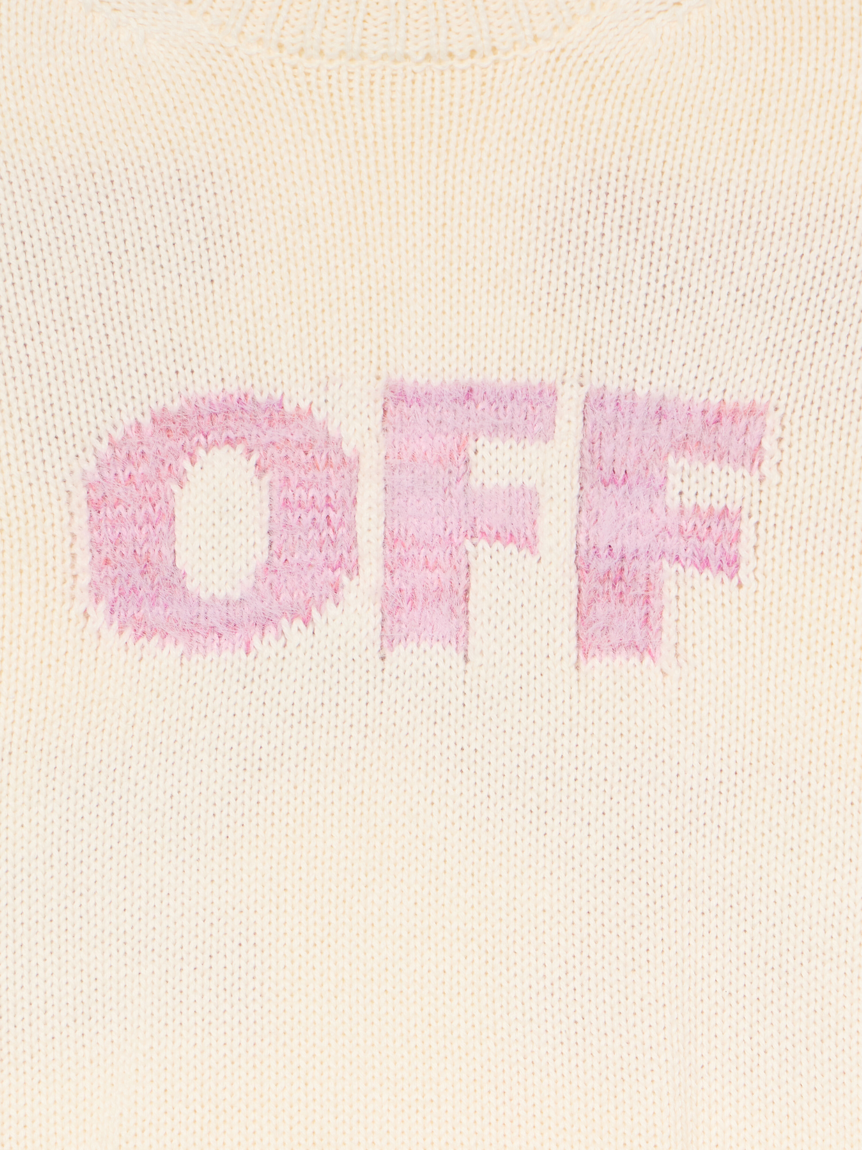 OFF WHITE Arrow Logo Sweater OFF WHITE - SOFT PINK OGHE002F25KNI004