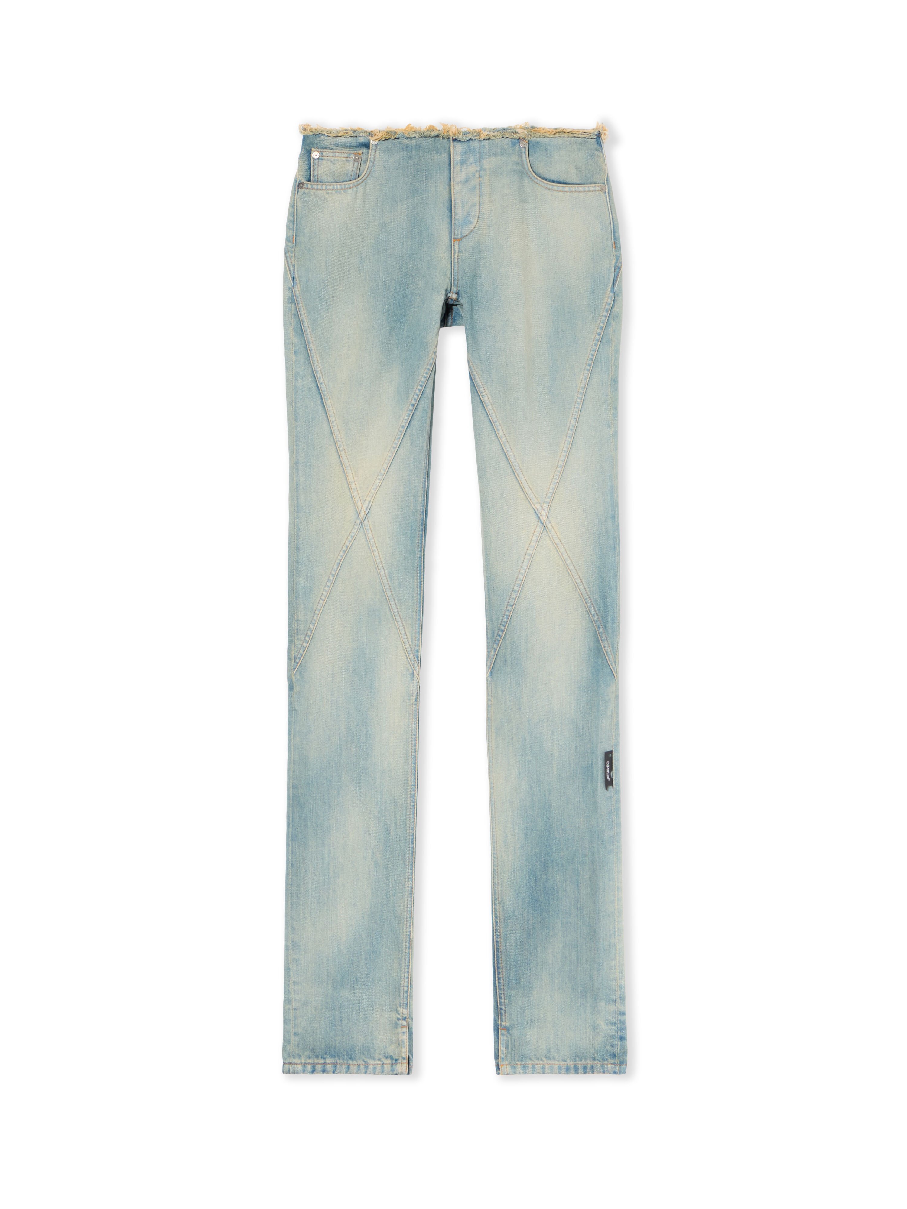 OFF WHITE Half Arrow Low Waist Denim Pants DIRTY BLUE-WHITE OWYF02HF25DEN001