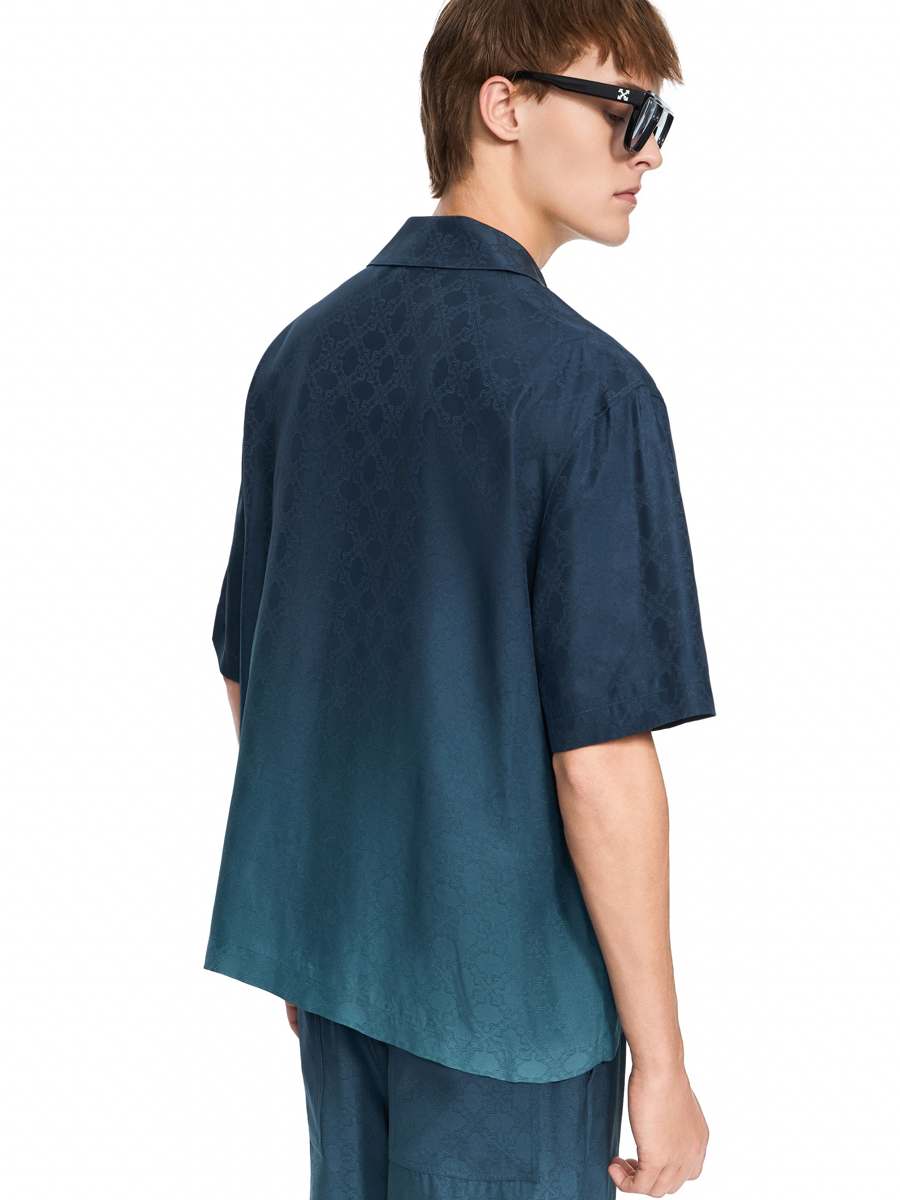 Arrow Monogram Jacquard Bowling Shirt OFF WHITE Arrow Monogram Jacquard Bowling Shirt DARK SLATE 44MGG01QF26F006