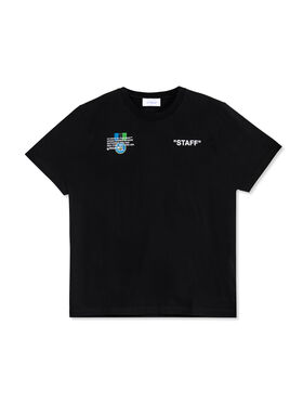OFF WHITE OW X Brigade Staff T-Shirt BLACK OMAA027G25JER00M