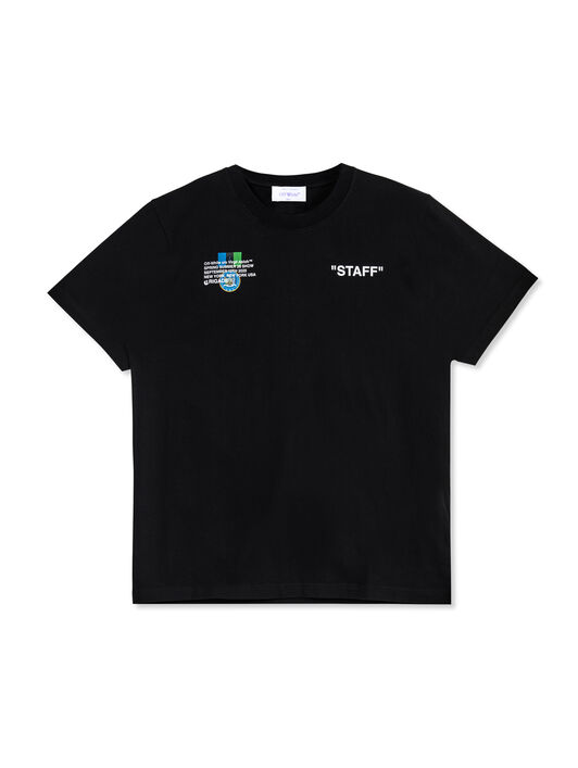 OFF WHITE OW X Brigade Staff T-Shirt BLACK OMAA027G25JER00M