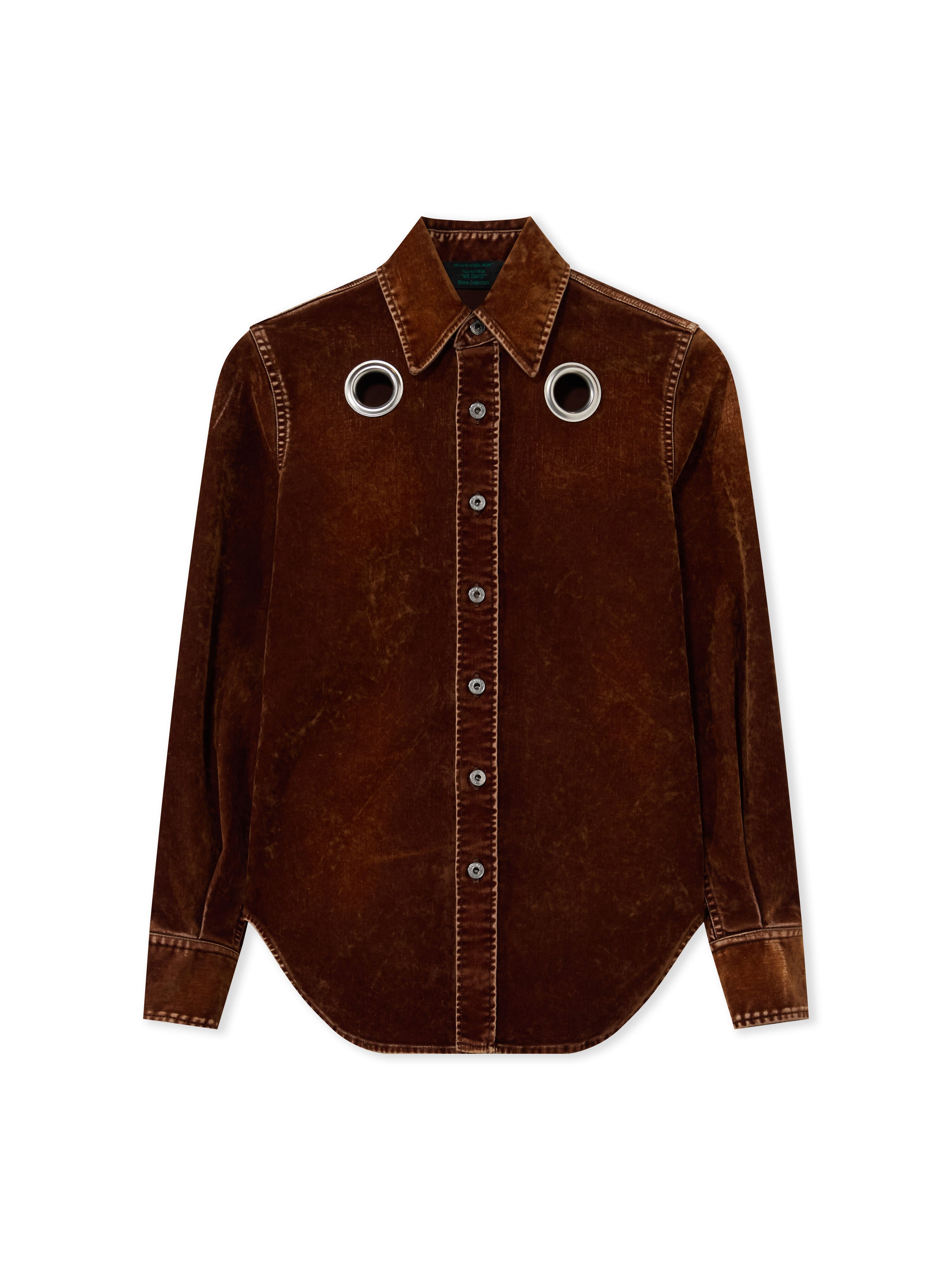 Eyelet Flock Shirt OFF WHITE Eyelet Flock Shirt Chestnut Chestnut 2FB00843T