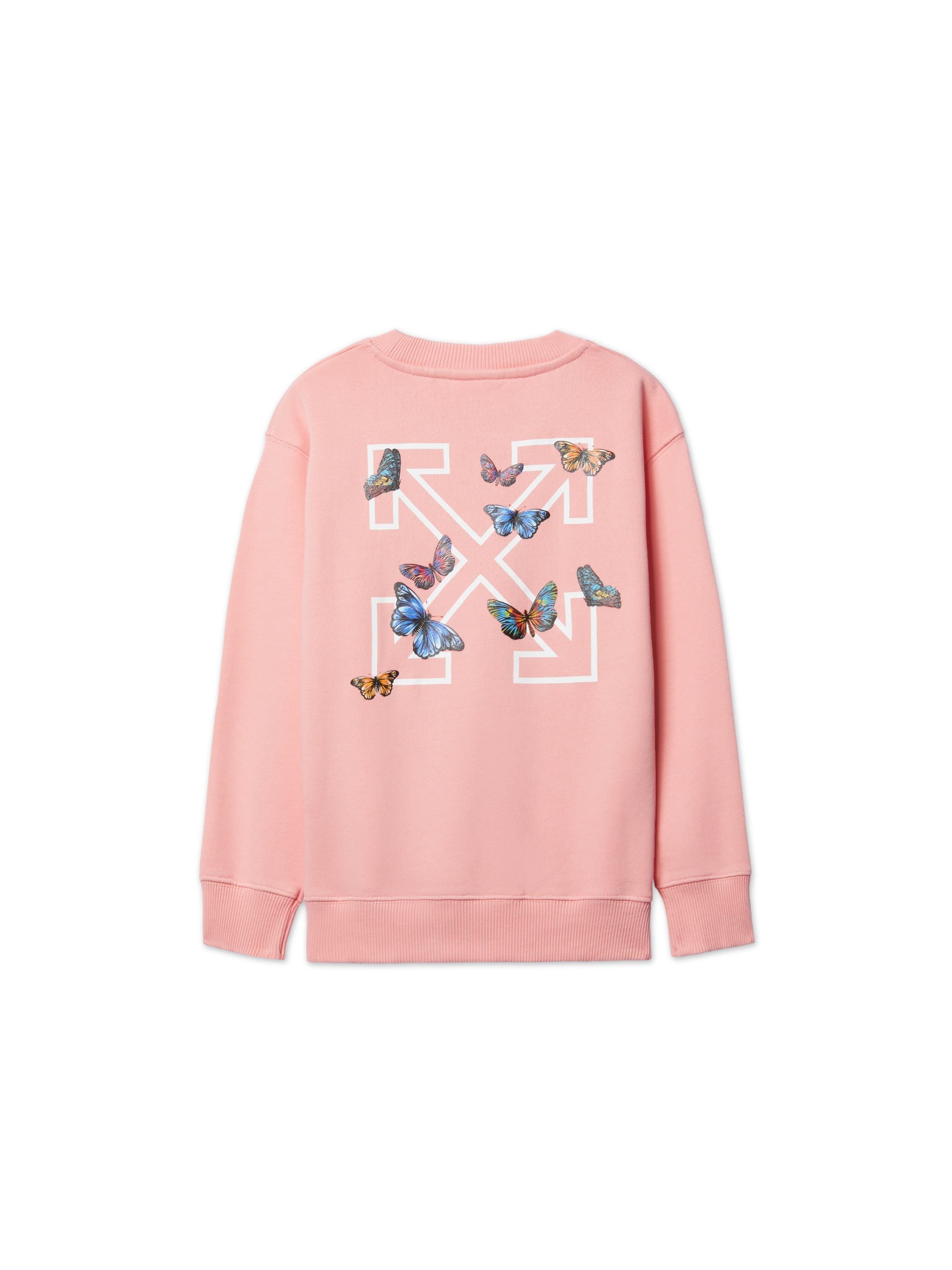 OFF WHITE Schmetterling Pfeil Sweatshirt ROSA OGBA001S25FLE005