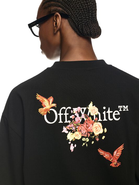 OFF WHITE Black Bookish Fresco T-Shirt BLACK OWAA134S25JER001