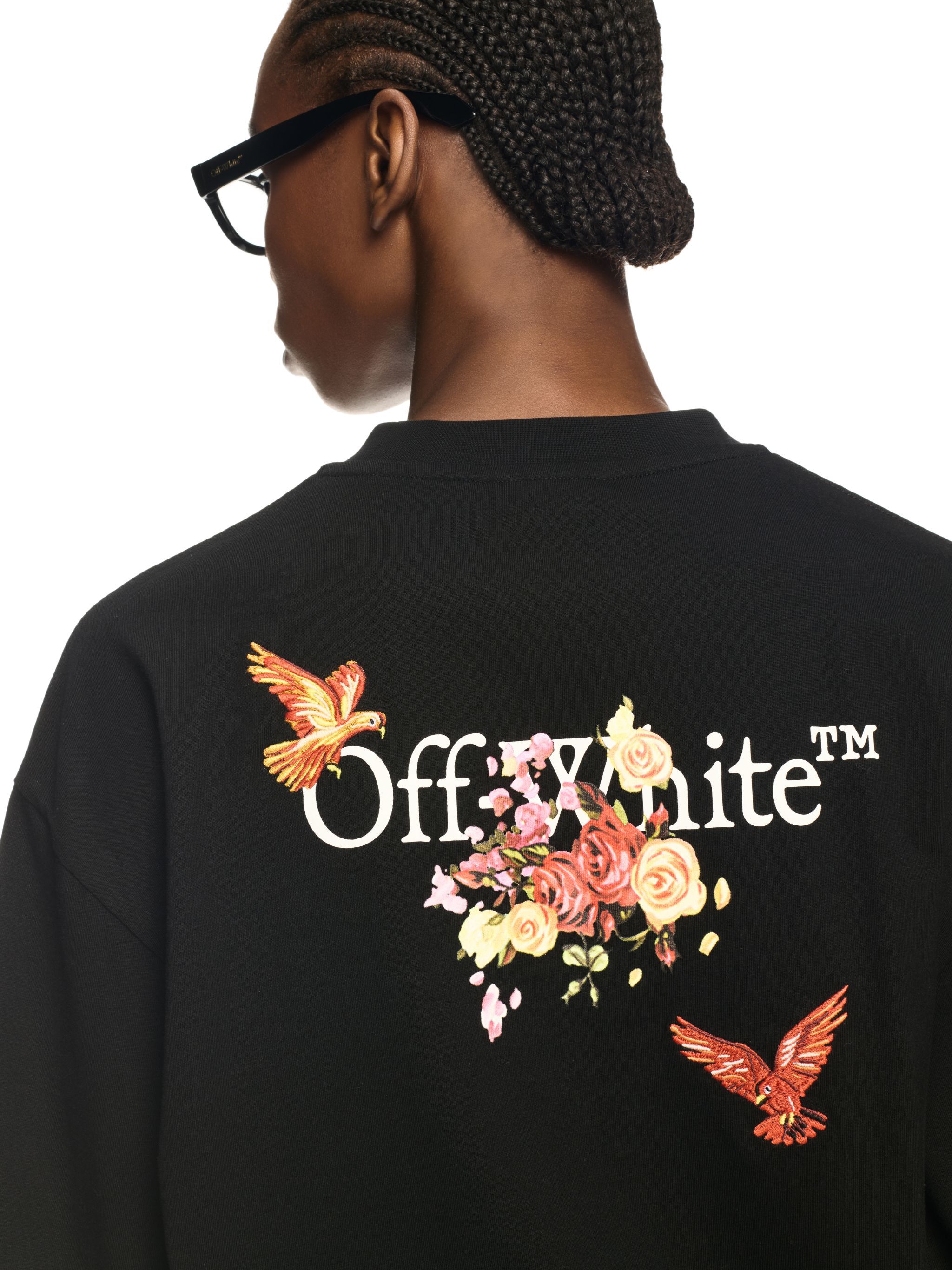 OFF WHITE Black Bookish Fresco T-Shirt BLACK OWAA134S25JER001