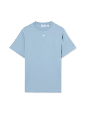 OFF WHITE Off Stamp Slim T-Shirt FADED DENIM 44OWOS26T002