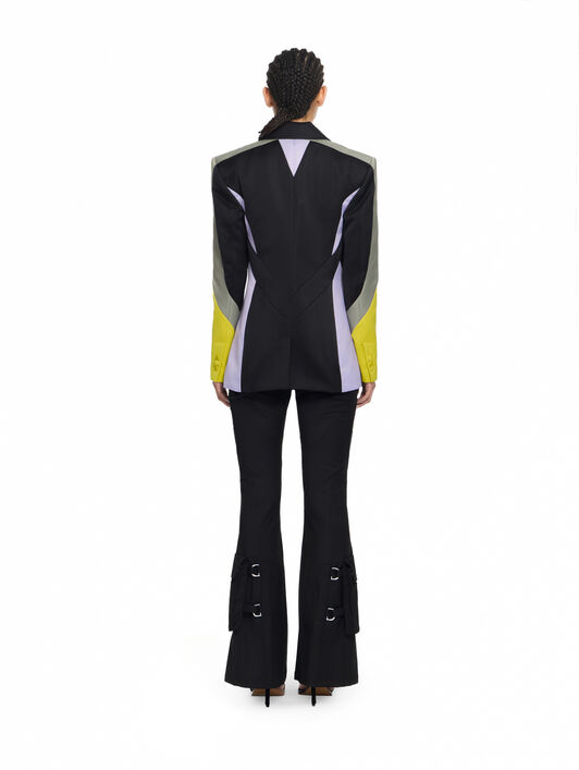 OFF WHITE Duchesse Col Block Blazer Black Wisteria 29G00232T