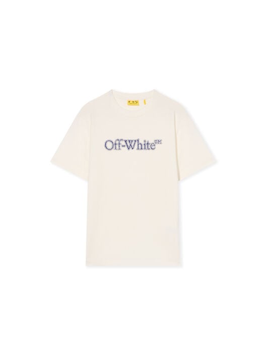 Big Bookish Crackle Logo T-Shirt OFF WHITE Big Bookish Crackle Logo T-Shirt WHITE - BLUE OBAA002F25JER001